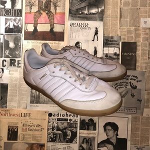 white adidas sambas